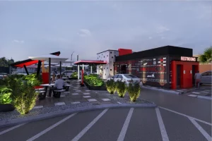 Rally's restaurant rendering